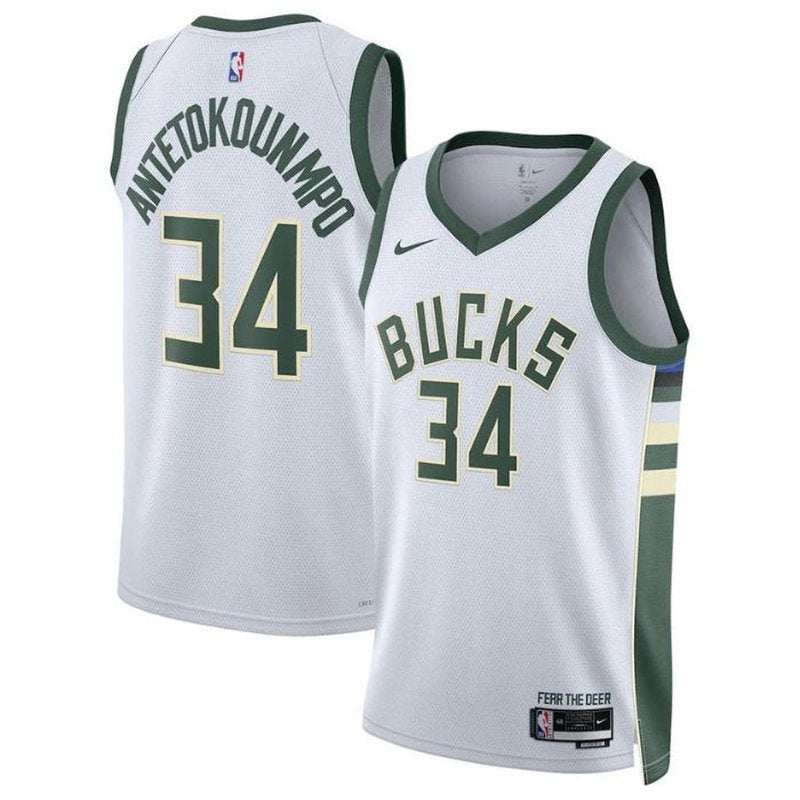 Giannis Antetokounmpo Milwaukee Bucks Unisex 2023 NBA Jersey - Association Edition - Branco