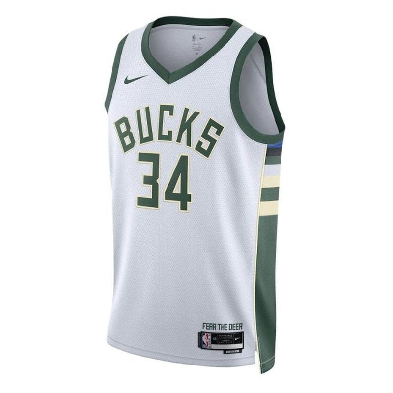 Giannis Antetokounmpo Milwaukee Bucks Unisex 2023 NBA Jersey - Association Edition - Branco