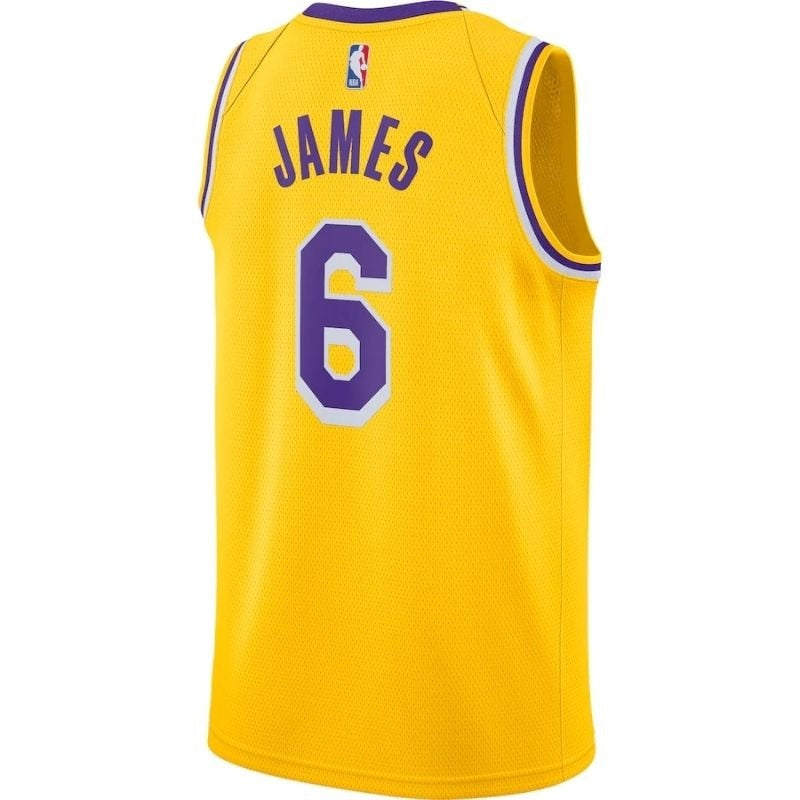Los Angeles Lakers LeBron James #6 2021/22 Player NBA Jersey Yellow