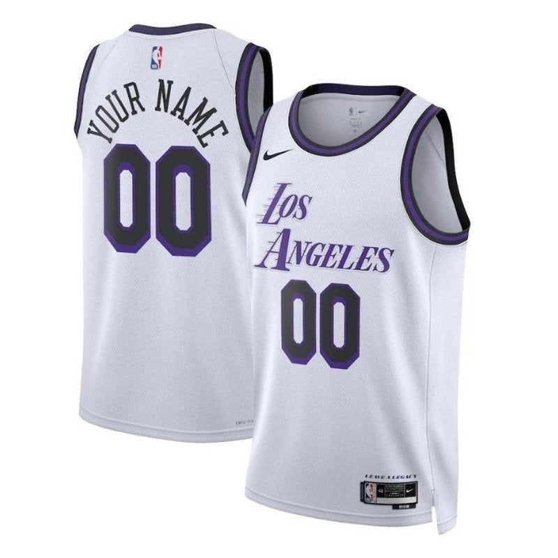 Los Angeles Lakers Unisex 2023 NBA Jersey - City Edition - Branco