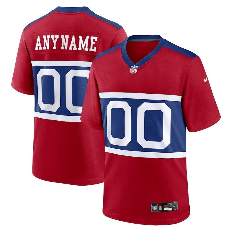 New York Giants - Century Alternate Custom NFL Game Jersey - Vermelho