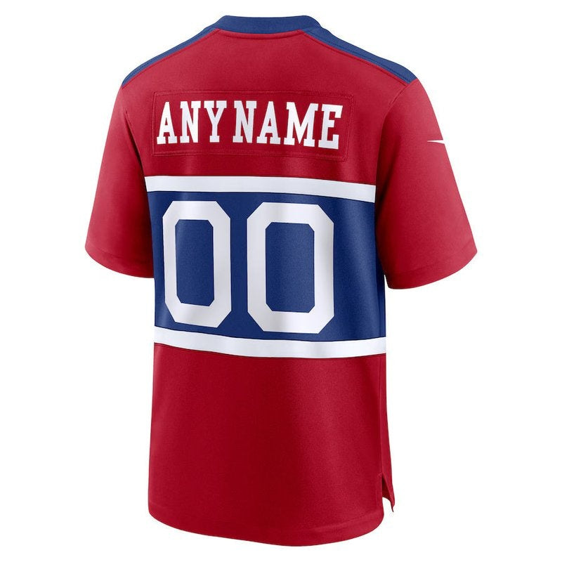 New York Giants - Century Alternate Custom NFL Game Jersey - Vermelho