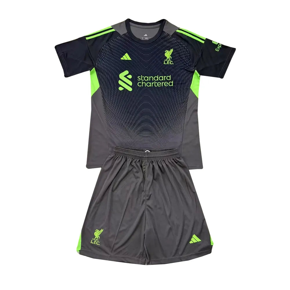 Kit Infantil Liverpool 2025/26 Goleiro - preto