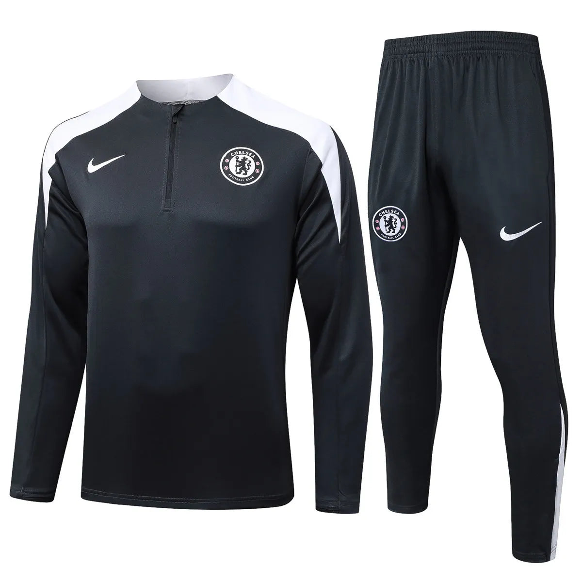 Agasalho Chelsea 2025/26 Cinza Escuro - Com Fecho