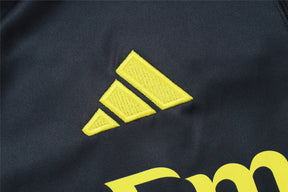 Agasalho Real Madrid 2025/26 Cinza / Amarelo - Com Fecho