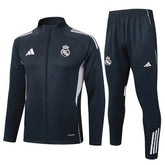 Agasalho Real Madrid 2025/26 Cinza Escuro - Com Ziper