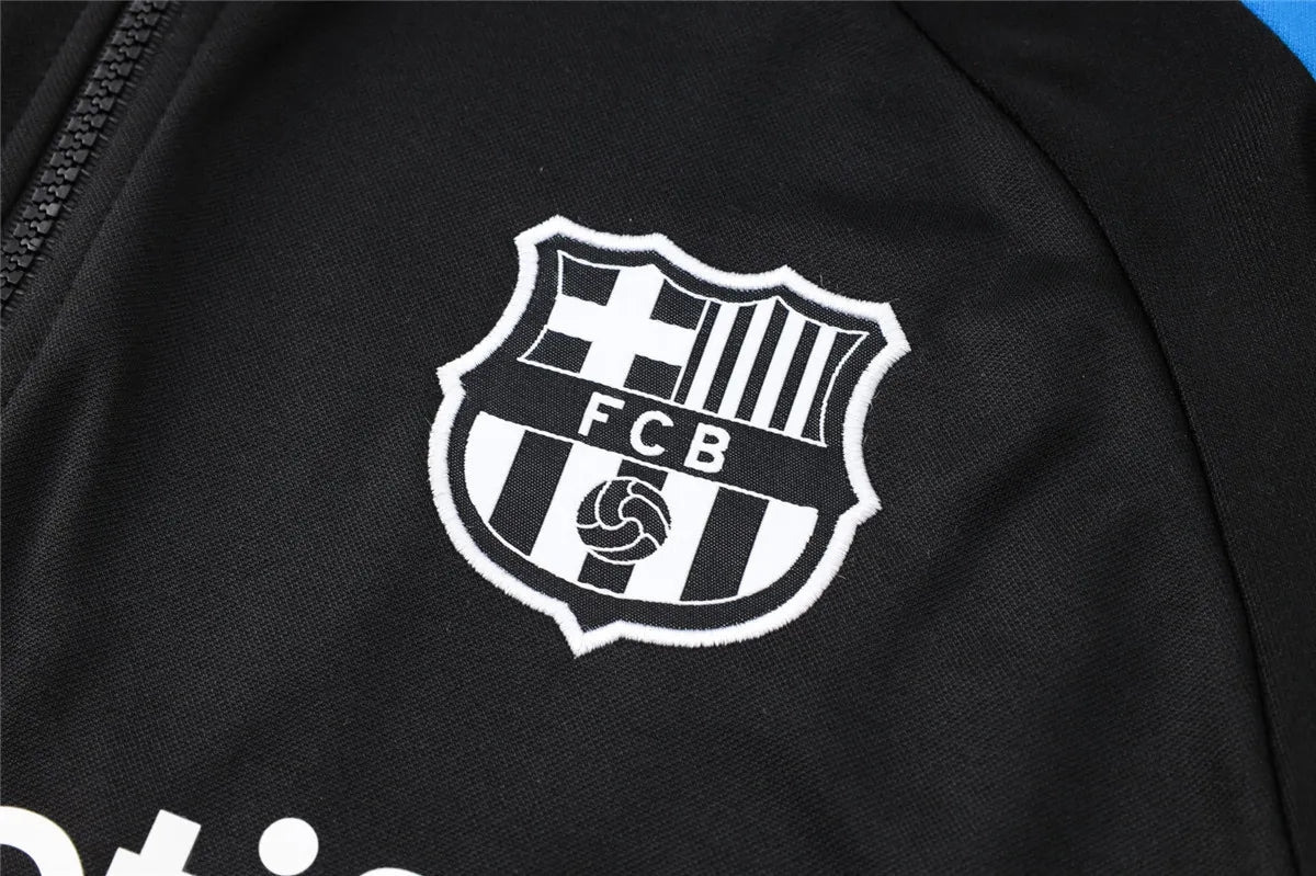 Agasalho Barcelona 2024/25 Preto - Moletom Com Capuz