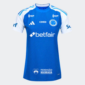 Camisa Cruzeiro Feminina 2025/26 I Home - Com Patrocinios