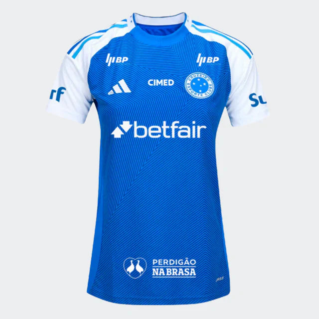 Camisa Cruzeiro Feminina 2025/26 I Home - Com Patrocinios