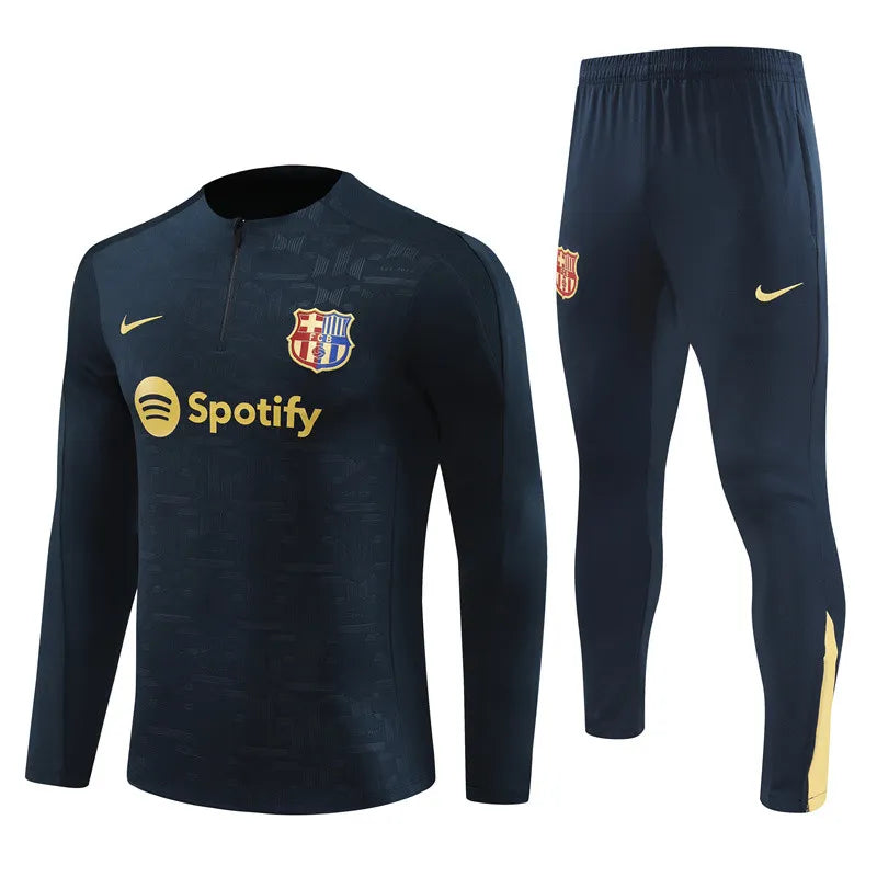 Agasalho Barcelona 2024/25 Azul Escuro - Com Fecho