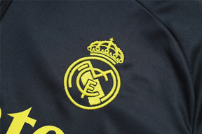 Agasalho Real Madrid 2025/26 Cinza / Amarelo - Com Fecho