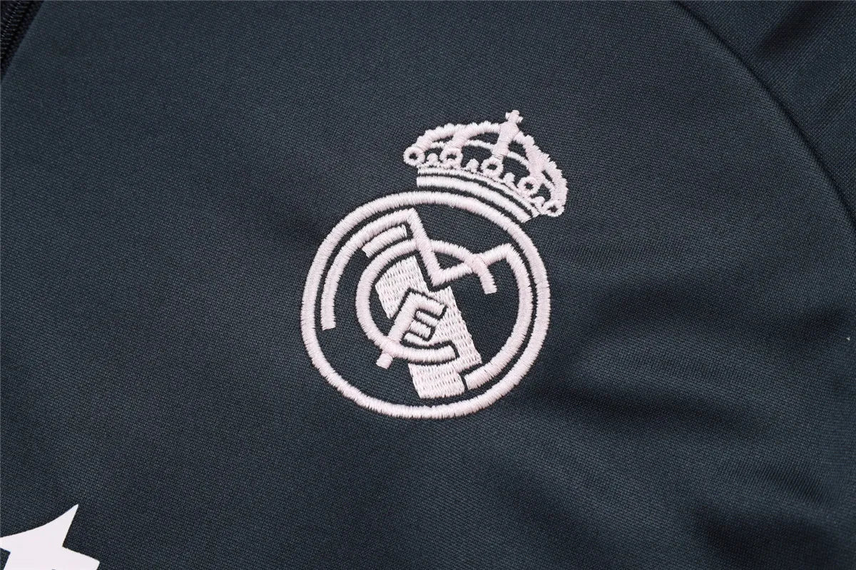 Agasalho Real Madrid 2025/26 Cinza - Com Fecho