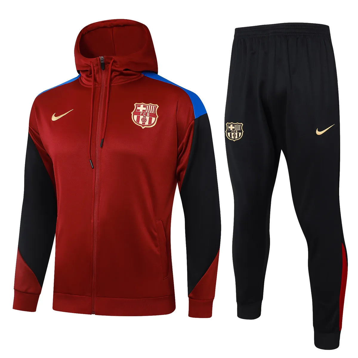 Agasalho Barcelona 2024/25 Borgonha - Moletom Com Capuz