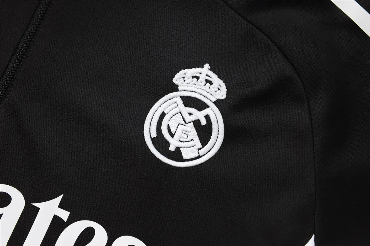 Agasalho Real Madrid 2025/26 Preto - Com Fecho