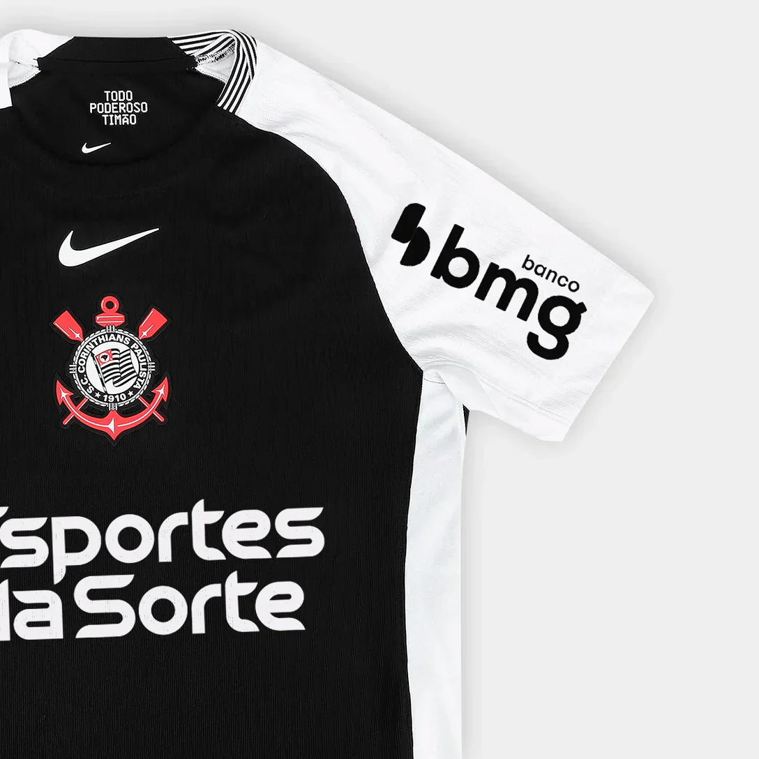 Camisa Corinthians 25/26 II Away - Todos os Patrocínios - Versão Jogador