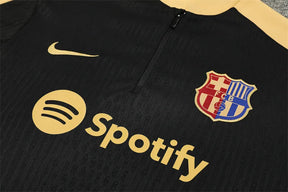 Agasalho Barcelona 2024/25 Preto & Dourado - Com Fecho