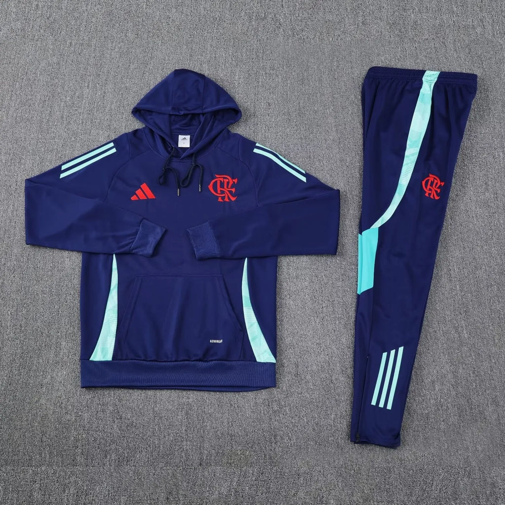 Agasalho Flamengo Azul Escuro Com Capuz 2025/26