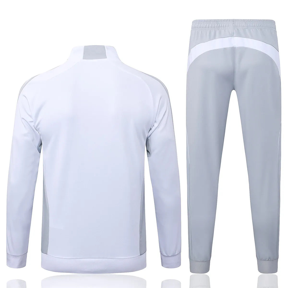 Agasalho Real Madrid 2025/26 Cinza / Branco - Com Ziper