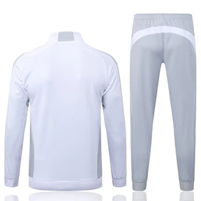 Agasalho Real Madrid 2025/26 Cinza / Branco - Com Ziper