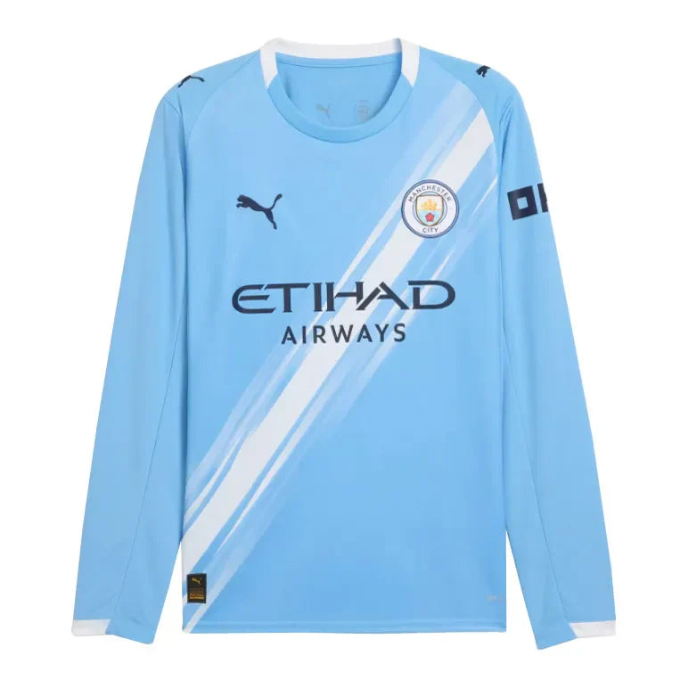 Camisa Manchester City 2025/26 I Home Manga Longa - Versão Torcedor