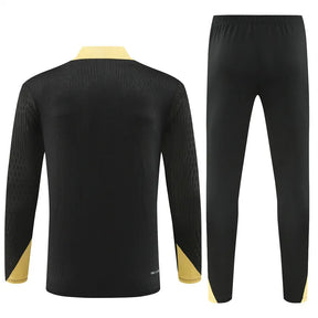 Agasalho Barcelona 2024/25 Preto & Dourado - Com Fecho