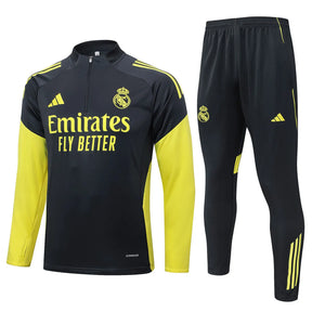 Agasalho Real Madrid 2025/26 Cinza / Amarelo - Com Fecho