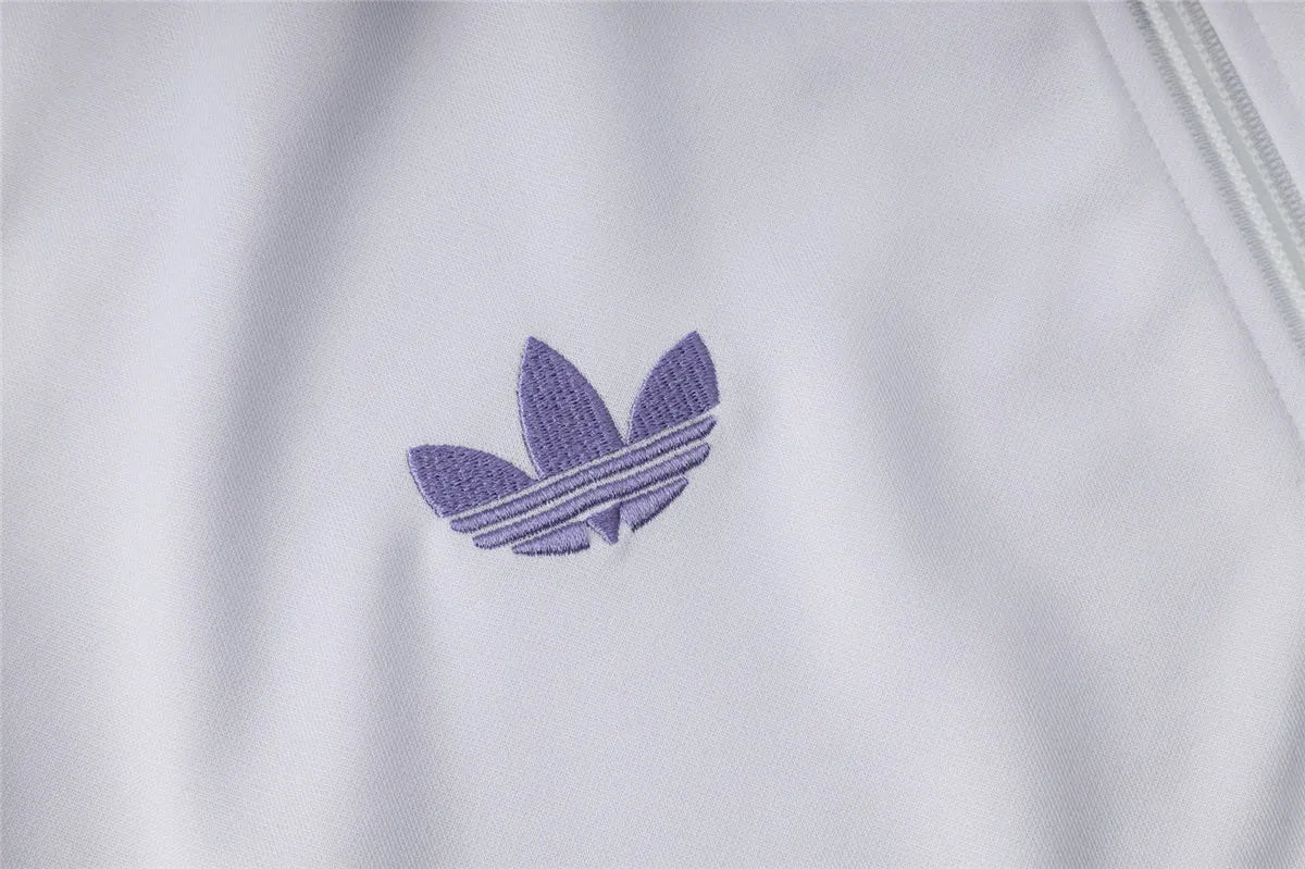 Agasalho Real Madrid 2025/26 Branco / Roxo - Com Ziper