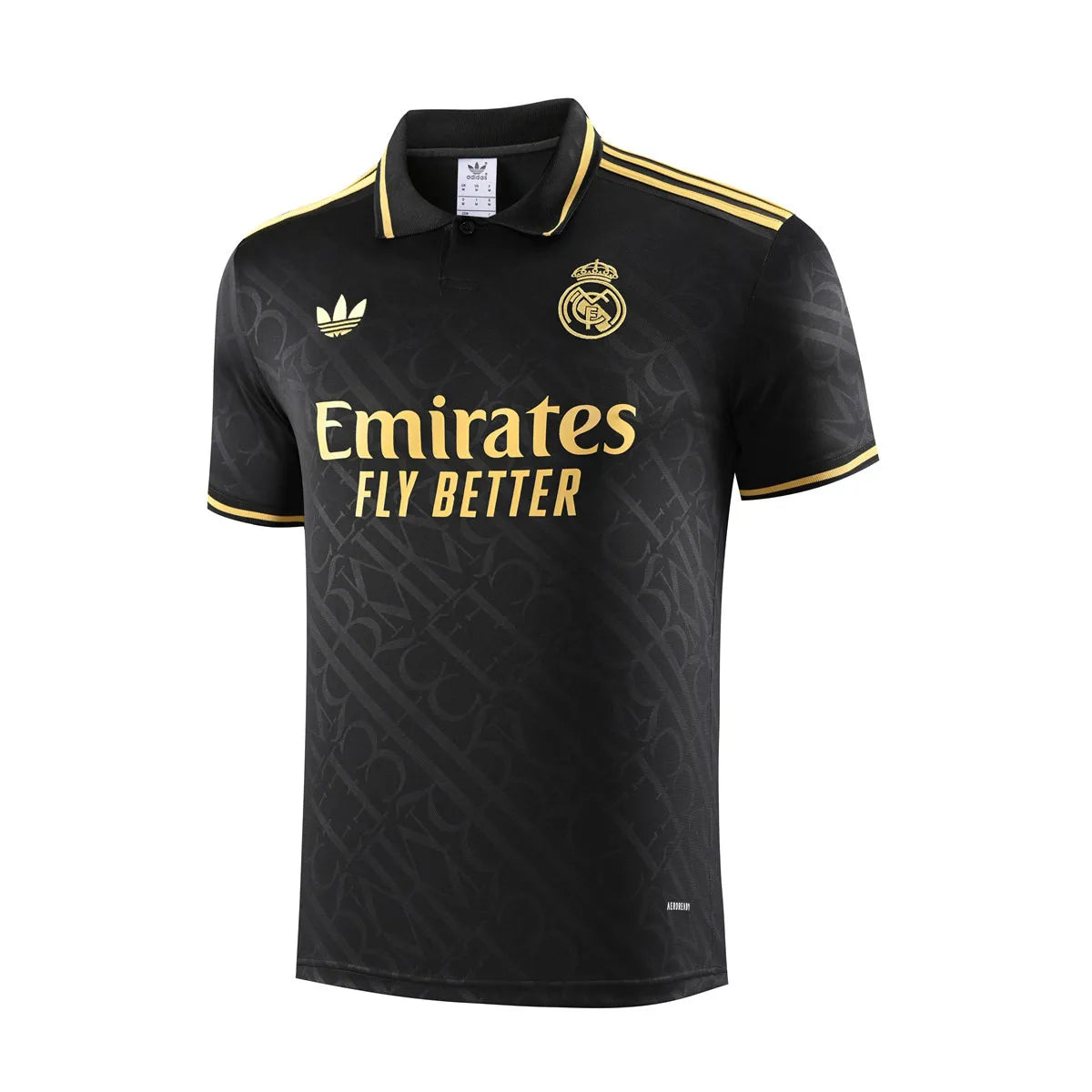 Camisa Real Madrid 2025/26 Edição Polo - Preto/Dourado - Versão Torcedor
