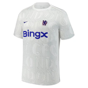 Camisa Chelsea Academy Pro 25/26 Branca - Versão Pre Jogo
