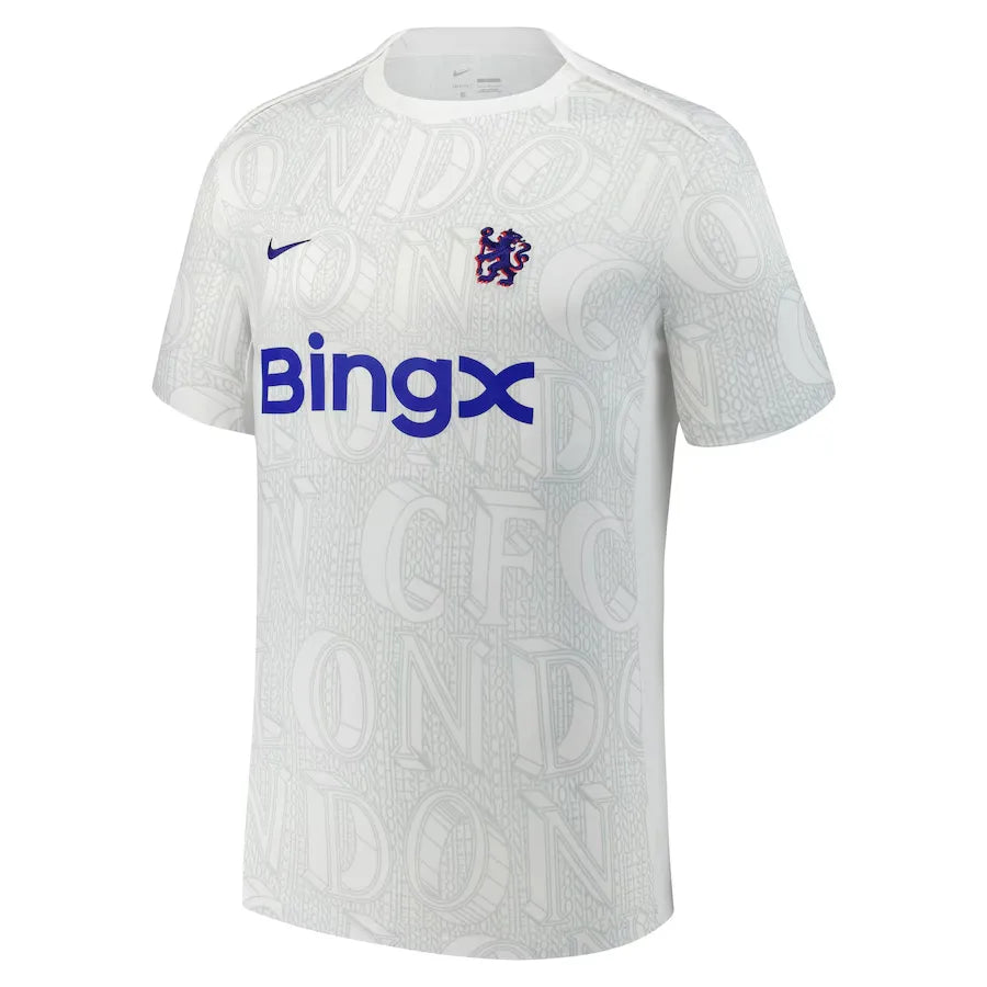 Camisa Chelsea Academy Pro 25/26 Branca - Versão Pre Jogo