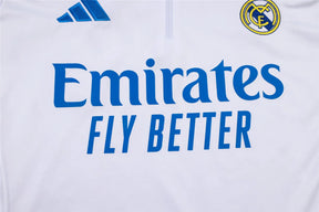 Agasalho Real Madrid 2025/26 Branco - Com Fecho