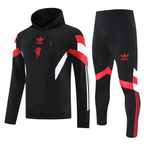 Agasalho Manchester United 2025/26 Preto - Moletom Com Capuz