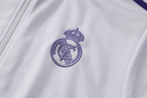Agasalho Real Madrid 2025/26 Branco / Roxo - Com Ziper