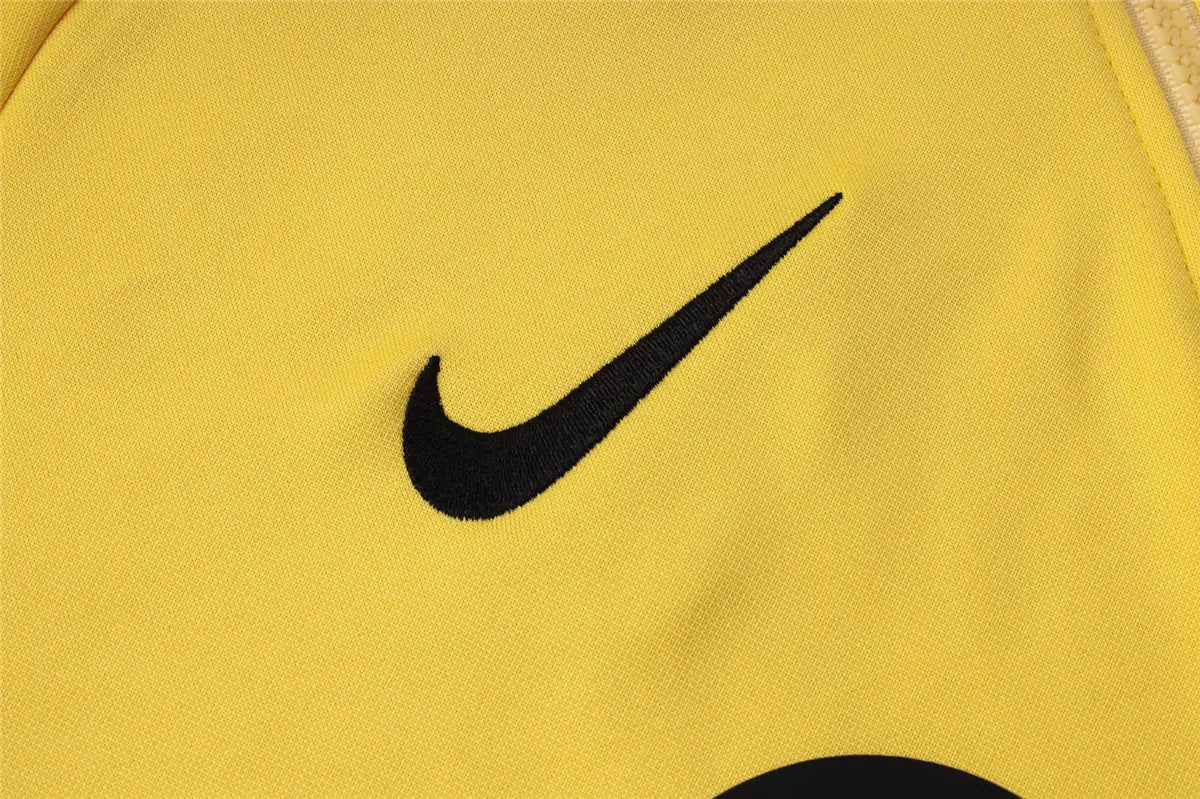 Agasalho Barcelona 2025/26 Amarelo - Moletom Com Capuz