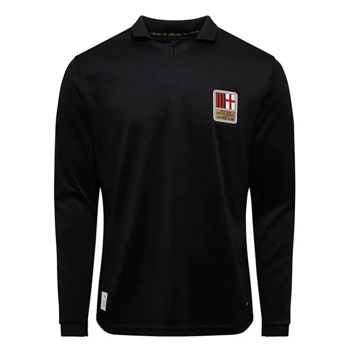 Camisa AC Milan 2025/26 125 Anos Preto - Manga Longa