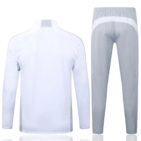 Agasalho Real Madrid 2025/26 Cinza / Branco - Com Fecho