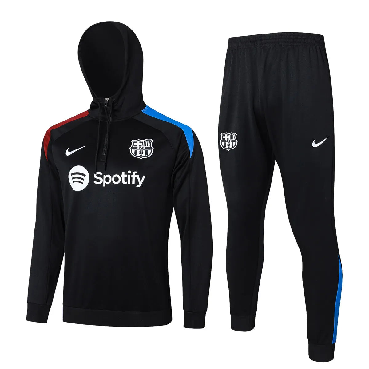 Agasalho Barcelona 2024/25 Preto - Moletom Com Capuz