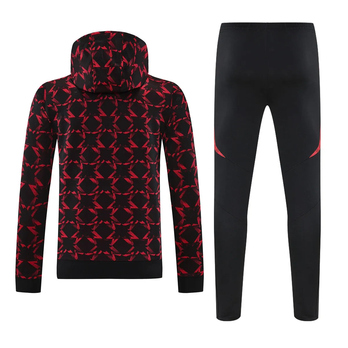 Agasalho Manchester United 2025/26 Vermelho / Preto - Moletom Com Capuz