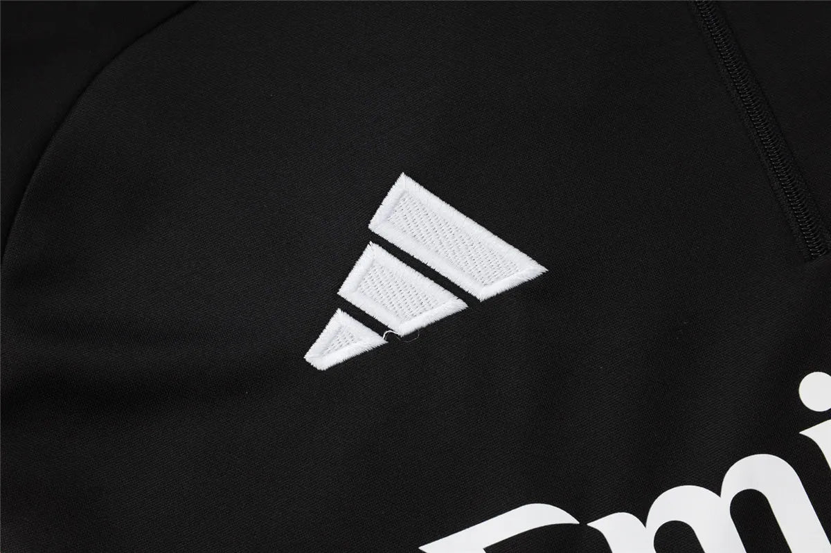 Agasalho Real Madrid 2025/26 Preto - Com Fecho