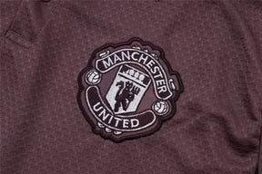 Camisa Manchester United 2025/26  Cinza Arroxeado - Edição Polo