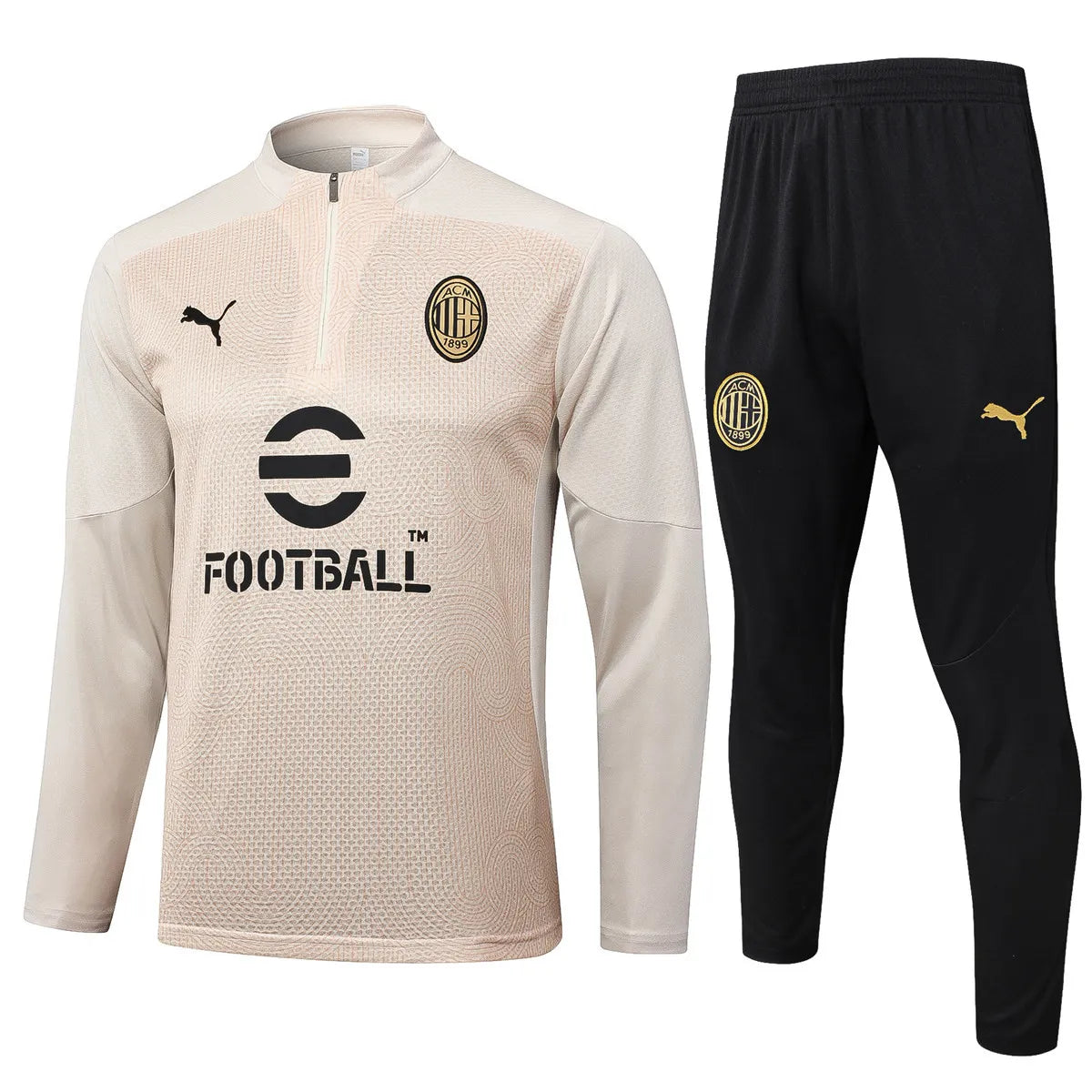 Agasalho AC Milan 2024/25 Creme - Com Ziper