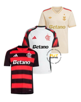 Combo Flamengo Home+Away+Third 2025/26 - Versão Torcedor