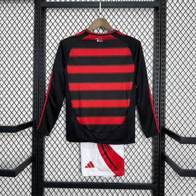 Kit Infantil Flamengo 2025/26 Home Manga Longa