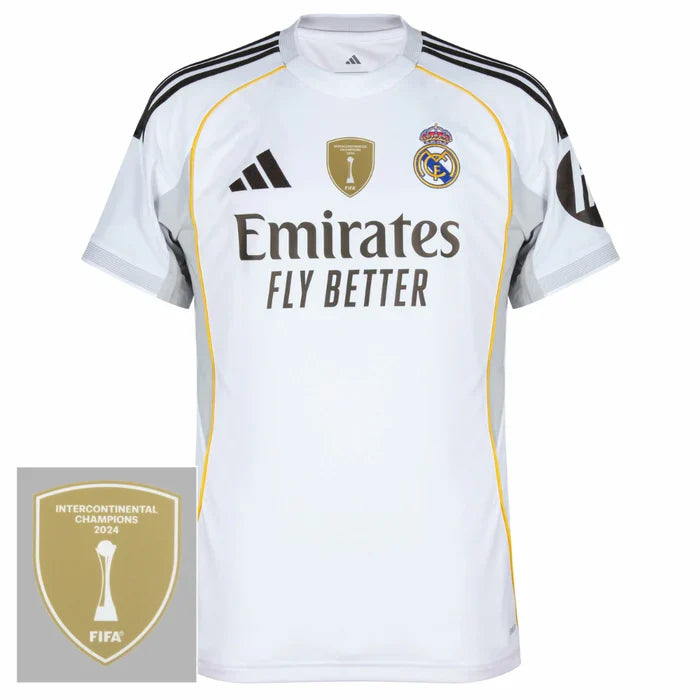 Camisa Real Madrid 25/26 I Home Patch Campeão Intercontinental - Versão Torcedor