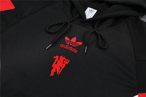 Agasalho Manchester United 2025/26 Preto - Moletom Com Capuz