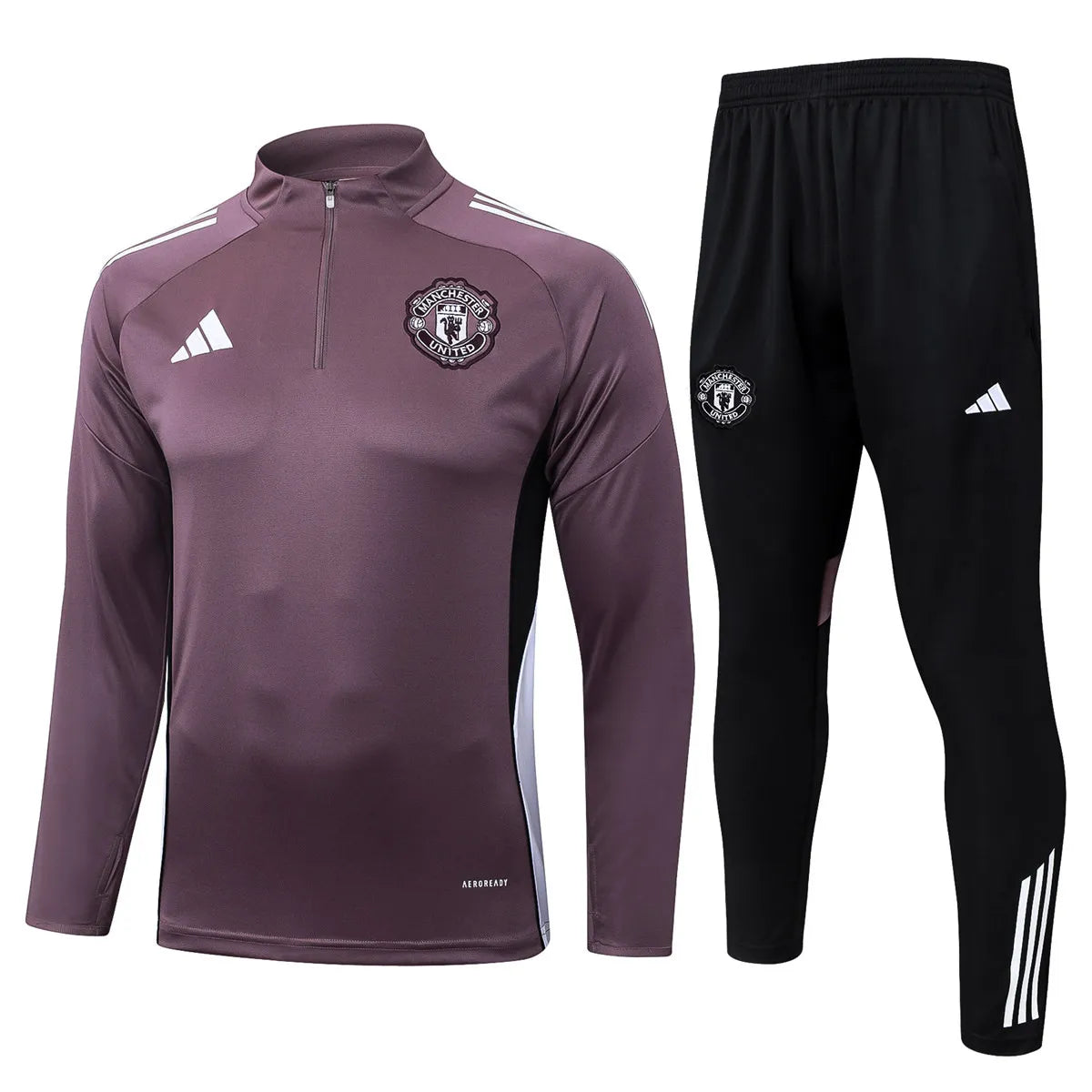 Agasalho Manchester United 2025/26 Cinza Arroxeado - Com Fecho