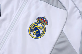 Agasalho Real Madrid 2025/26 Cinza / Branco - Com Ziper