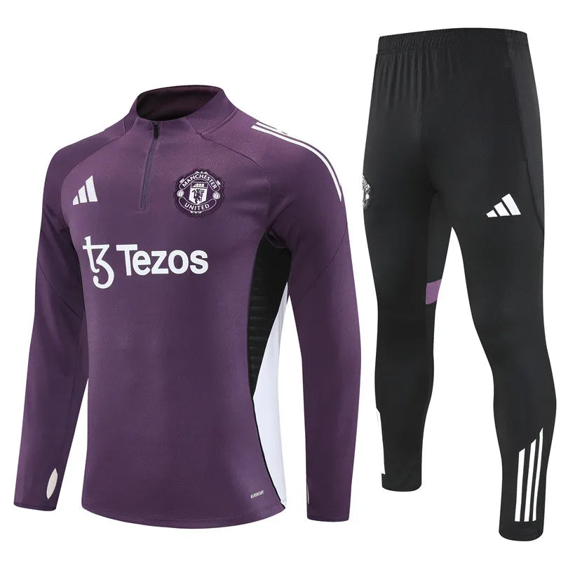 Agasalho Manchester United 2025/26 Roxo - Com Fecho