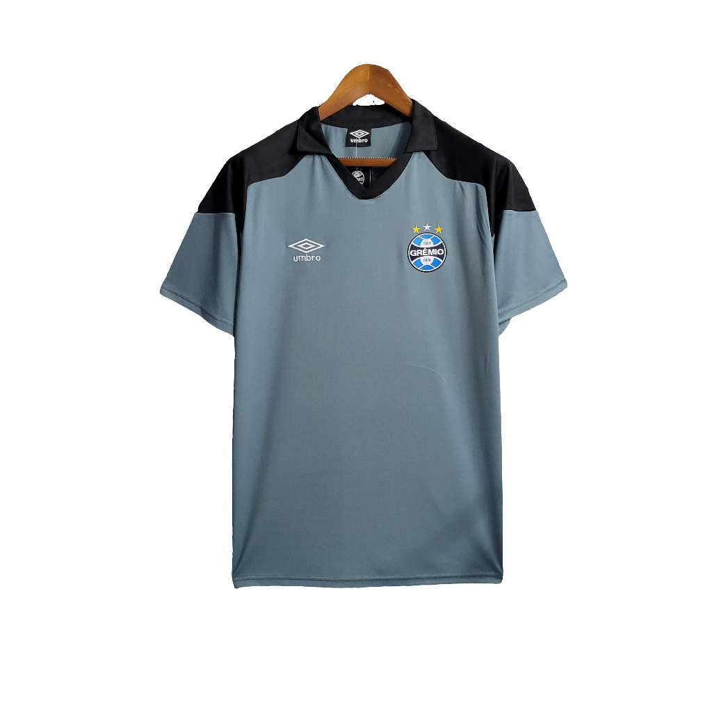 Camisa Grêmio 23/24 Treino - Cinza - Versão Torcedor
