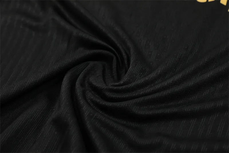 Agasalho Barcelona 2024/25 Preto & Dourado - Com Fecho